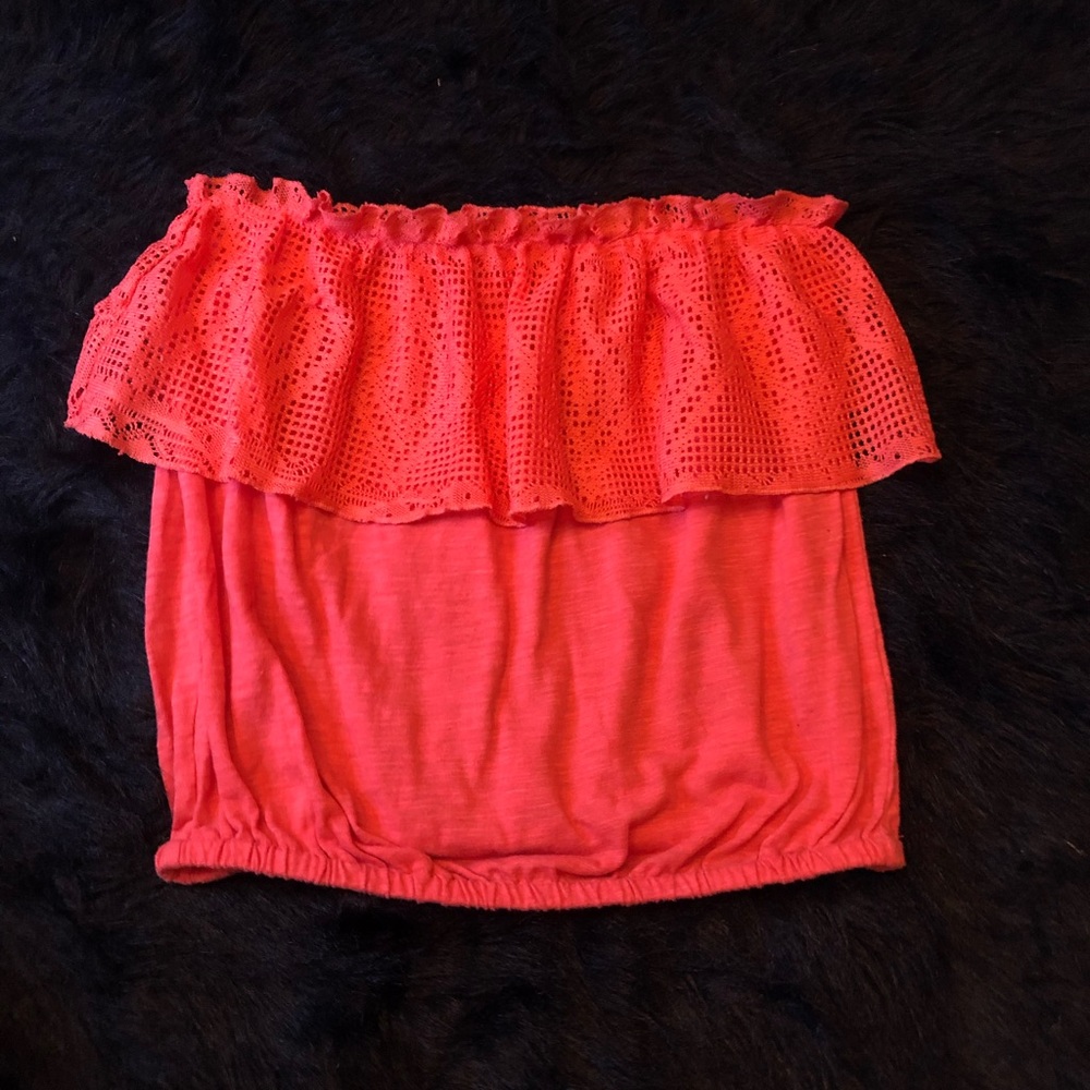 Pink Strapless top